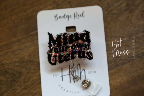 Mind your own Uterus Badge Reel, Feminist Badge Reel, Interchangeable ID holder, Funny Badge Reel