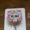 Personalized Teacher Badge Reel, ID Holder, Interchangeable Badge Reel, Triple Pencil, Teacher Gift, Back to School