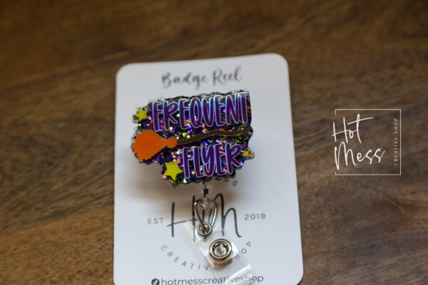 il_fullxfull.4166709097_l7ee Frequent Flier Badge Reel, Halloween Badge Reel, Halloween ID Holder, Interchangeable badge reel
