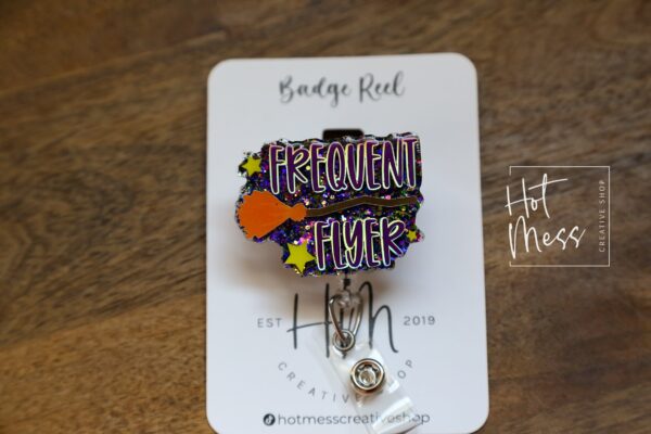 il_fullxfull.4166709105_o0n7 Frequent Flier Badge Reel, Halloween Badge Reel, Halloween ID Holder, Interchangeable badge reel