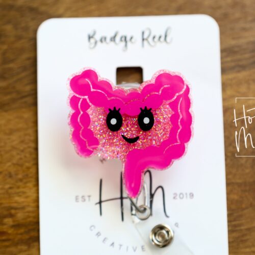 il_fullxfull.4204498610_7l5b Intestines Badge Reel, GI id Holder, GI Nurse ID Holder, gastroenterology, gastro technician, gi appreciation gift