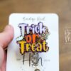 Trick or Treat Badge Reel, Halloween Badge Reel,  Halloween ID Holder, Interchangeable badge reel, trick or treat badge