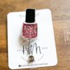 Nail Tech Glitter Badge Reel, Nail Tech ID Holder, Nail Badge Reel, Interchangeable Badge Reel, Nail Tech Badge Reel