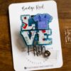 Love Scrub Top Glitter Badge Reel, badge ID, Retractable ID, Lanyard Badge Holder, Nurse Gift, MD1, PER