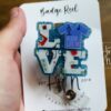 Love Scrub Top Glitter Badge Reel, badge ID, Retractable ID, Lanyard Badge Holder, Nurse Gift, MD1, PER