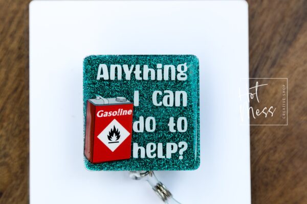 Anything I can do to help? Funny Badge Reel, RN ID Holder, Nurse Gift, Night Shift, Paramedic gift, Office Worker