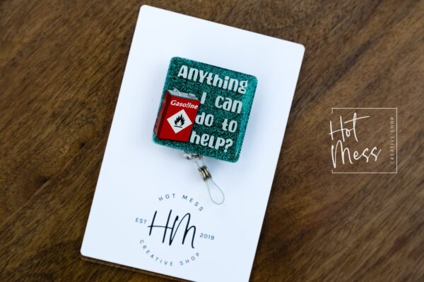 Anything I can do to help? Funny Badge Reel, RN ID Holder, Nurse Gift, Night Shift, Paramedic gift, Office Worker