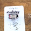 Low Battery Funny Badge Reel, RN ID Holder, Retractable Acrylic Badge Reel, Nurse Gift, Night Shift, Office Badge Reel