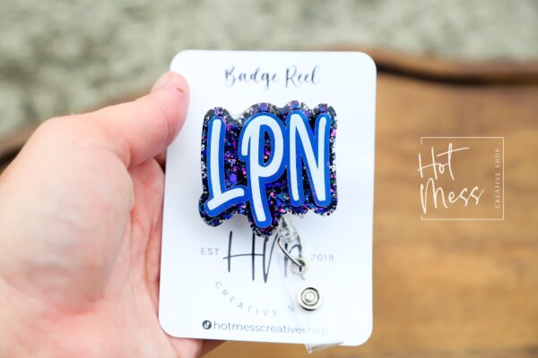 LPN badge reel, badge ID, Retractable ID, Lanyard Badge Holder, Nurse Gift, Nurse accessories