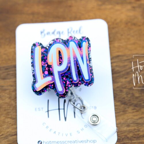 LPN badge reel, badge ID, Retractable ID, Lanyard Badge Holder, Nurse Gift, Nurse accessories