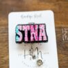 STNA Badge Reel, State Tested Nursing Assistant ID Holder, Retractable Acrylic Badge Reel, Nurse Gift, Night Shift