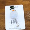 Snowman Badge Reel, Christmas Badge Reel, Nurse Badge Reel, Retractable ID Holder, Interchangeable, Glitter Badge Reel, Winter ID Holder