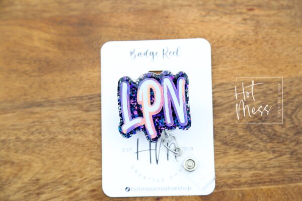 LPN badge reel, badge ID, Retractable ID, Lanyard Badge Holder, Nurse Gift, Nurse accessories