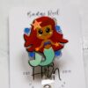 Red Hair Mermaid Funny Badge Reel, Interchangeable Retractable Badge Reel, nurse and teacher badge reel