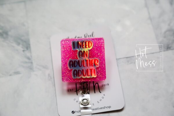 il_fullxfull.4308722385_nnwn I need an adultier adult Badge Reel, Retractable Badge Reel, Interchangeable Badge Reel, Funny Badge Reel, Dark Humor