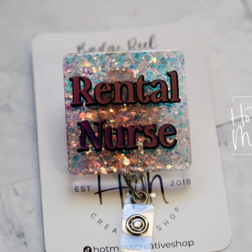 Travel Nurse Badge Holder, Funny Badge Reel, RN ID Holder, Retractable Acrylic Badge Reel, Nurse Gift, Night Shift, Office Stocking Stuffer