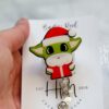 Santa Badge Reel, Christmas Badge Reel, Nurse Badge Reel, Retractable ID Holder, Interchangeable, Stocking Stuffer, Office Badge Reel