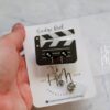 Movie Clapper Badge Reel, Clapper Board ID Holder, Retractable Acrylic Badge Reel, Drama Teacher, TV Producer Gift, Film Student Gift