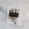 Movie Clapper Badge Reel, Clapper Board ID Holder, Retractable Acrylic Badge Reel, Drama Teacher, TV Producer Gift, Film Student Gift