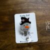 Snowman in a fancy hat Badge Reel, Christmas Badge Reel, Nurse Badge Reel, Retractable ID Holder, Glitter Badge Reel, Winter ID Holder
