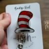Cat Hat Badge Reel, Teacher Badge Reel, Librarian ID Holder, Interchangeable Badge Reel, Teacher Gift