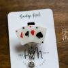 Casino Badge Reel, Poker Pin, Interchangeable, ID Holder, las vegas