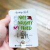 Nice, Naughty, I tried Badge Reel, Christmas Badge Reel, Funny Badge Reel, Retractable ID Holder, Interchangeable, Glitter Badge Reel