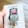 Embalming Machine ID Holder, Mortician Badge reel, Mortician ID Holder, Retractable Acrylic Badge Reel, Dark Humor, Funny Badge Reel
