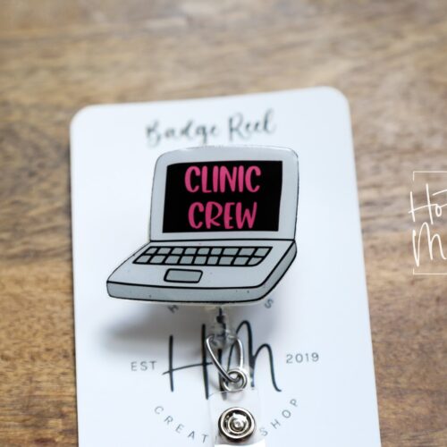il_fullxfull.4431063122_jpc1 Clinic Crew Badge Reel, nurse appreciation badge reel, Clinic ID Holder