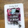 il_fullxfull.4449869596_hm42 Clinic Scribe Badge Reel, nurse appreciation badge reel, Clinic ID Holder, Urgent Care, Doctors office ID Holder