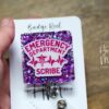 ED Scribe Badge Reel, nurse appreciation badge reel, Clinic ID Holder, Emergency Room Scribe, gift for er scribe