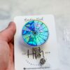 Holographic Spider Window Badge Reel, Retractable Badge Reel, Interchangeable Badge Reel, nevermore academy