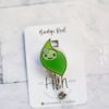 Peapod badge reel, Nursery ID Retractable Lanyard, Medical Field Interchangeable Badge Reel, Baby Nurse ID Badge Holder, RN Key Card