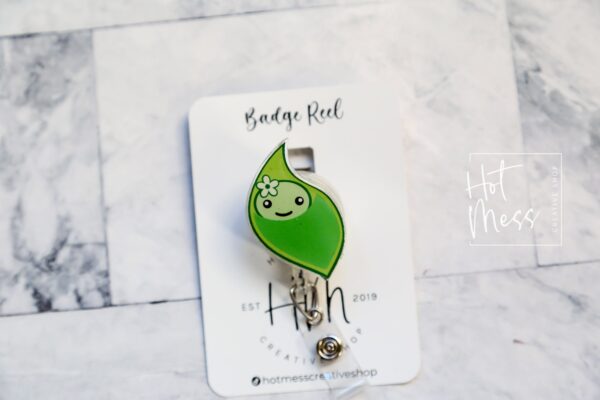 Peapod badge reel, Nursery ID Retractable Lanyard, Medical Field Interchangeable Badge Reel, Baby Nurse ID Badge Holder, RN Key Card