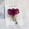 Floral Uterus Badge Reel, Retractable Badge Reel, Interchangeable Badge Reel, Engraved Badge Reel