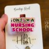 Student Nurse Badge Reel, I can't, I'm in nursing school, RN ID Holder, Retractable Acrylic Badge Reel