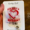 Valentines Day Badge Reel, Stressy and Depressy,  Nurse Badge Reel, Retractable ID Holder, Interchangeable, Glitter Badge Reel