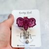 Floral Uterus Badge Reel, Retractable Badge Reel, Interchangeable Badge Reel, Engraved Badge Reel