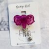 Floral Uterus Badge Reel, Retractable Badge Reel, Interchangeable Badge Reel, Engraved Badge Reel