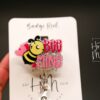 il_fullxfull.4543991214_63fy Valentines Day Badge Reel, Bee Mine, Nurse Badge Reel, Retractable ID Holder, Interchangeable, Glitter Badge Reel