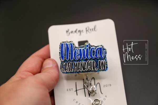 Custom Name and Title Badge Reel, Design your own reel, Retractable Badge Reel, Interchangeable Badge Reel, ID Holder