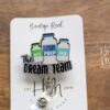 Silver The Dream Team Badge Reel, Anesthesia Badge Reel, Nurse ID Holder, PACU ID Holder, crna badge reel, pacu pin