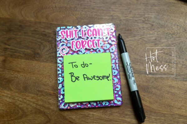 Customizable Notepad Holder, Desk Accessories, Teacher Gift, Nurse Accessories, Sticky Notes, Back to School