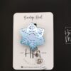 3D Snowflake Badge Reel, Winter Badge Reel, Nurse Badge Reel, Retractable ID Holder, Interchangeable, Glitter Badge Reel, Winter ID Holder