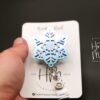 3D Snowflake Badge Reel, Winter Badge Reel, Nurse Badge Reel, Retractable ID Holder, Interchangeable, Glitter Badge Reel, Winter ID Holder