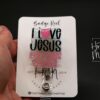 I love Jesus, But I cuss a little Badge Reel, Retractable Badge Reel, Interchangeable Badge Reel, Funny Badge Reel, Dark Humor