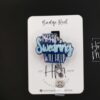 Funny Badge Reel, Maybe Swearing Will Help, Retractable Badge Reel, Interchangeable Badge Reel, Glitter Badge Reel