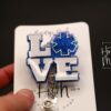 Love EMT Badge Reel, EMS Badge Reel, Glitter Badge Reel, Retractable Badge Reel, Interchangeable Badge Reel