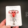 Love Uterus Badge Reel, Retractable Badge Reel, Interchangeable Badge Reel,