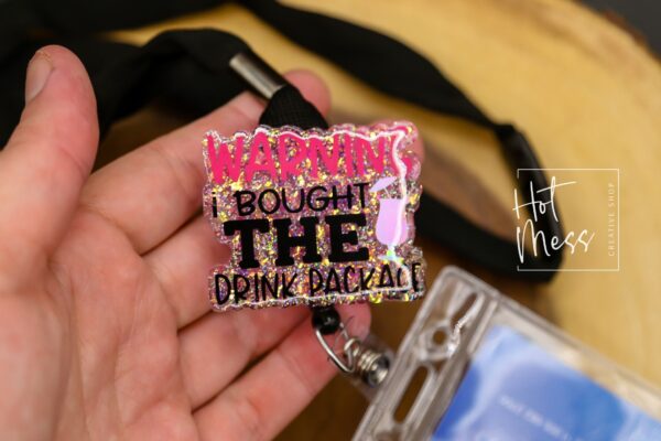Warning I bought the Drink Package Cruse Lanyard, Personalized Cruise Lanyard,  Lanyard for keys